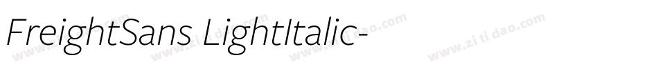FreightSans LightItalic字体转换